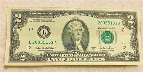 2003a two dollar bill value